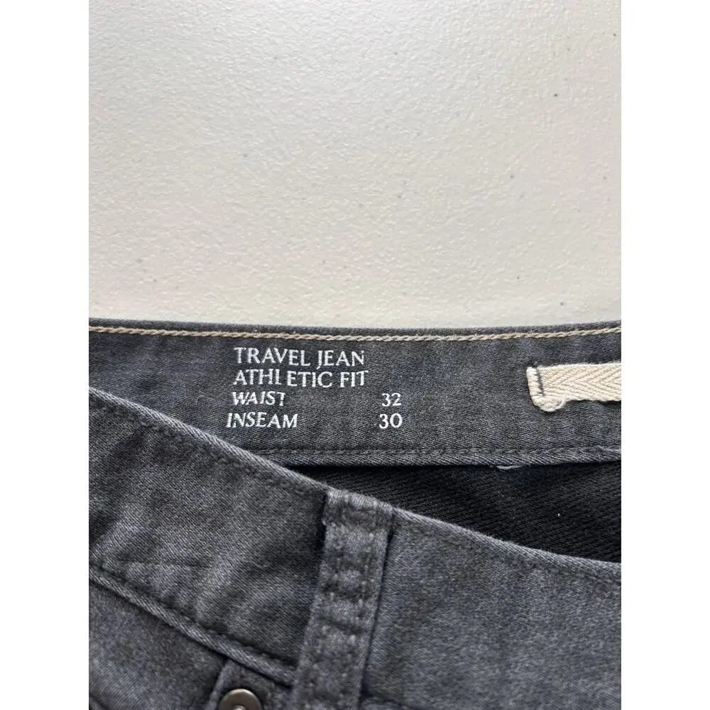 Banana Republic Traveler Jean Mens 32x30 Gray Athletic Fit Stretch *see descrip*